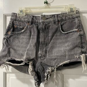 Zara women’s size 4 Distressed Gray Denim Shorts